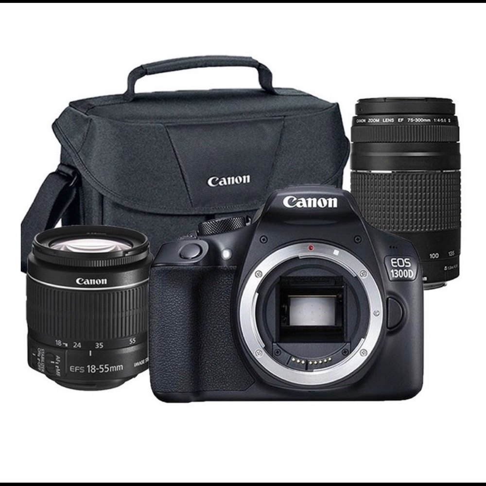 Canon EOS Rebel 1300D/T6 +18-55mm + 75-300mm Lens